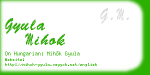 gyula mihok business card
