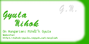 gyula mihok business card